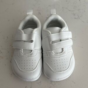 Toddler White Velcro Athletic Sneakers